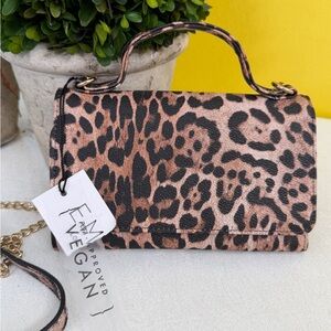 Vegan Leopard Print Handbag